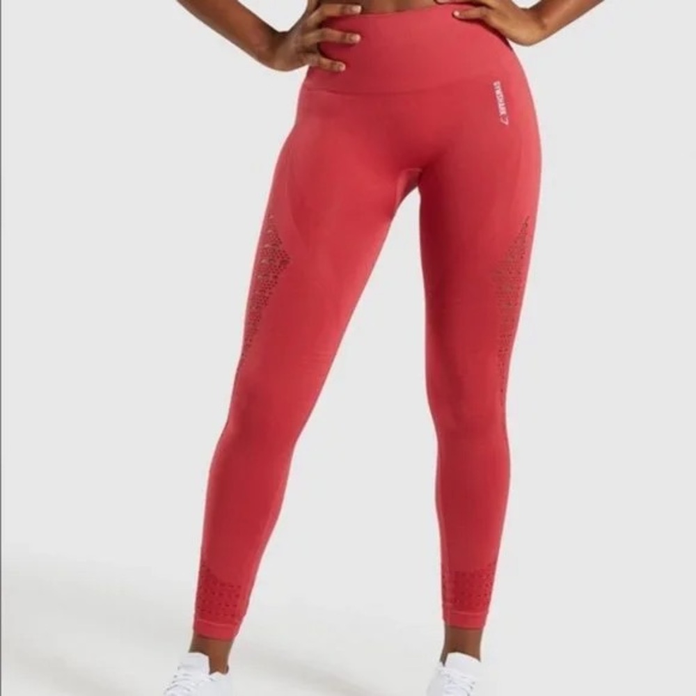 Gymshark Energy+ Seamless Leggings - Red